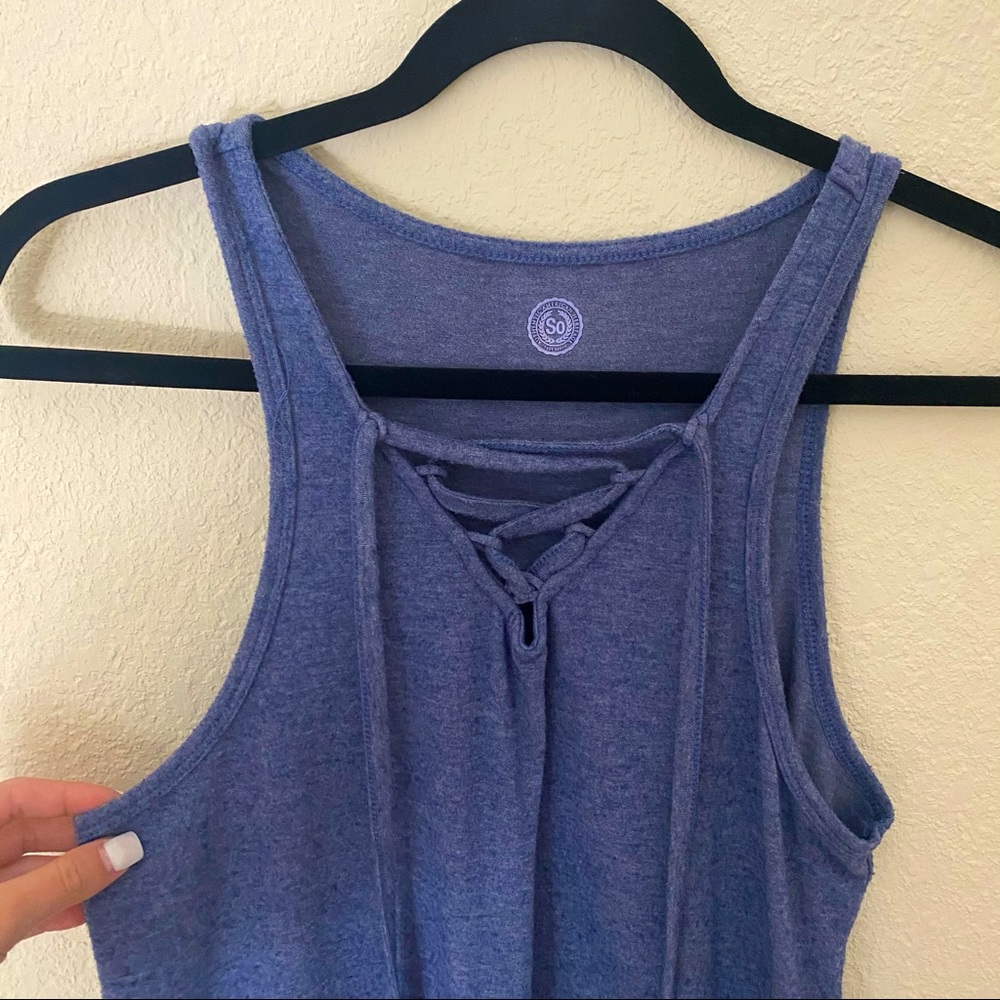SO faded navy blue tank top